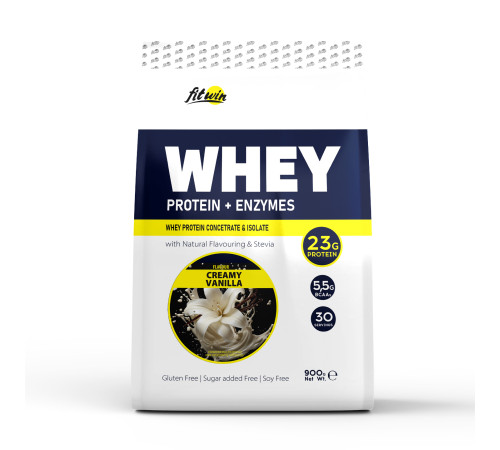 Сироватковий протеїн Whey - 900г Вершково ванільний Сироватковий протеїн Whey - 900г Вершково ванільний