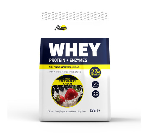 Сироватковий протеїн Whey - 900г Полуничний крем Сироватковий протеїн Whey - 900г Полуничний крем