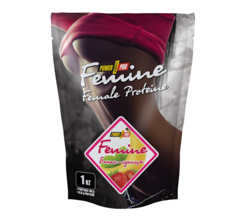 Femine Protein Power Pro - 1000g Banan-Wild Strawberry