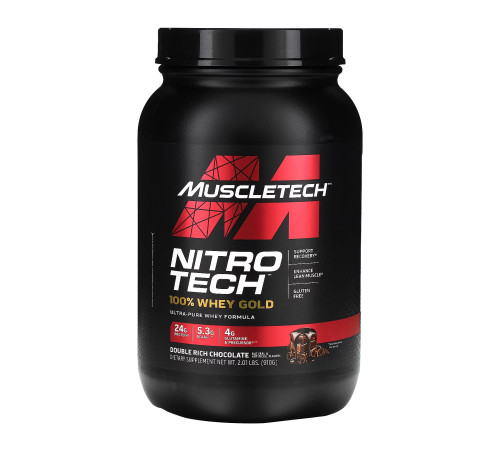 Сироватковий протеїн Nitro Tech 100% Whey Gold - 908г Подвійний насичений шоколад Сироватковий протеїн Nitro Tech 100% Whey Gold - 908г Подвійний насичений шоколад