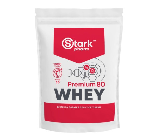 Whey 80 Stark Pharm - 1000g Strawberry Whey 80 Stark Pharm - 1000g Strawberry