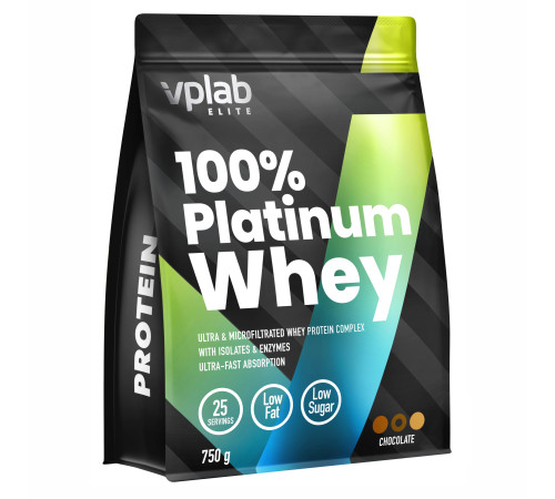 100% Platinum Whey VPLab - 750g Chocolate 100% Platinum Whey VPLab - 750g Chocolate