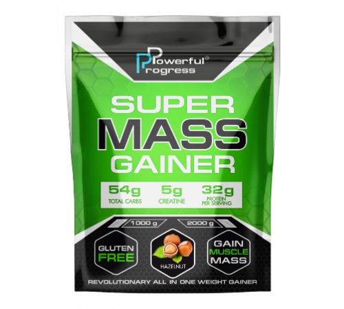 Super Mass Gainer Powerful Progress - 1000g Hazelnut Super Mass Gainer Powerful Progress - 1000g Hazelnut