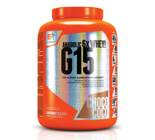 G15 Anabolic Gainer Extrifit - 3000g Choco-Coconut G15 Anabolic Gainer Extrifit - 3000g Choco-Coconut