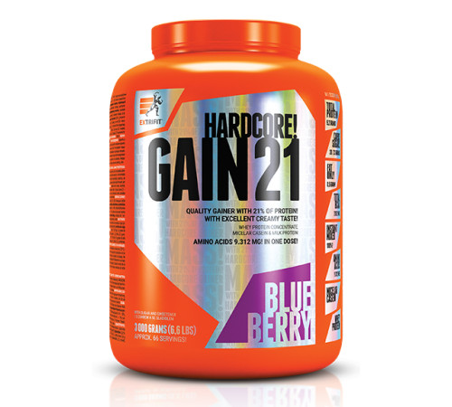 Hardcore Gain21 Extrifit - 3000g Blueberry Hardcore Gain21 Extrifit - 3000g Blueberry