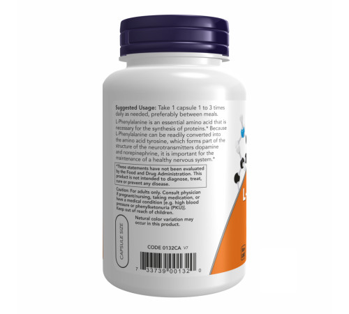 L-Phenylalanine 500mg Now Foods - 120 vcaps L-Phenylalanine 500mg Now Foods - 120 vcaps