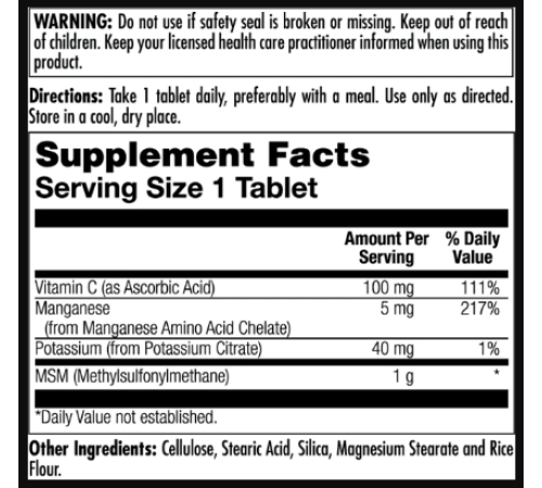 MSM 1000mg - 80 tabs MSM 1000mg - 80 tabs