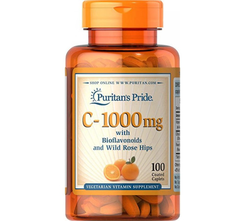 Vitamin C - 1000 mg with Bioflavonoids and Rose Hips - 100tabs