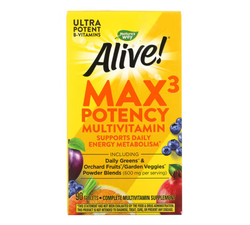 Nature's Way Alive! Max3 (With Iron) - 90 tabs Nature's Way Alive! Max3 (With Iron) - 90 tabs