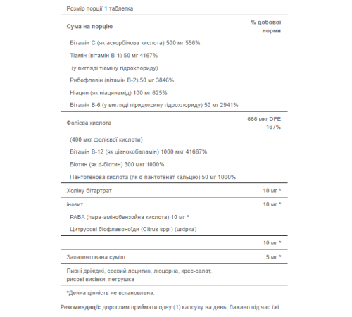 Stress Vitamin B-Complex with Vitamin C-500 Timed Release - 60 caps