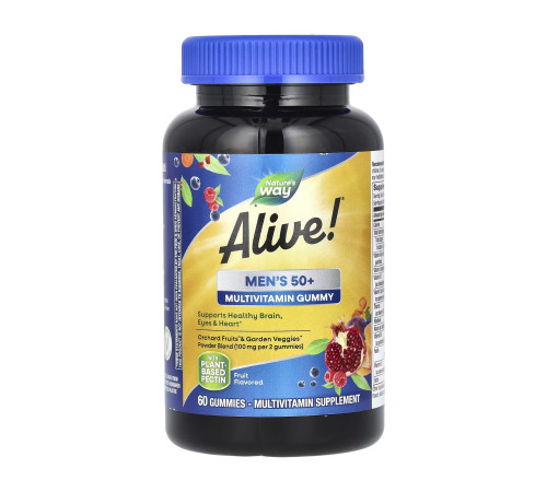 Чоловічі мультивітаміни 50+ (Alive!® Men's 50+ Multi Gummy) - 60 жуйок