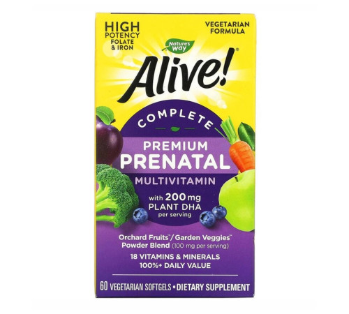 Alive! Nature's Way Prenatal Multi - 60 softgels Alive! Nature's Way Prenatal Multi - 60 softgels
