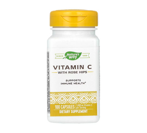 Вітамін С з шипшини (Vitamin C Rose Hips) 100 капсул Вітамін С з шипшини (Vitamin C Rose Hips) 100 капсул