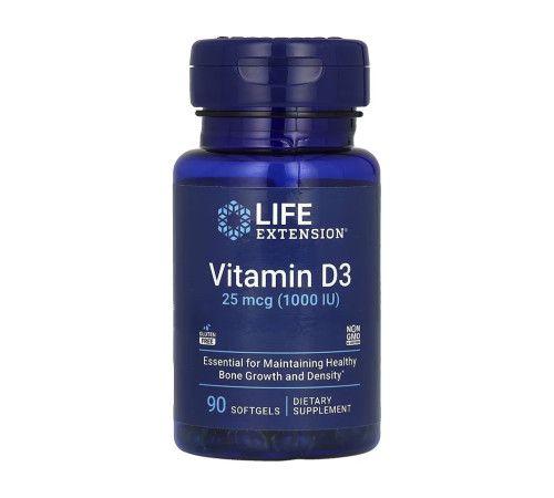 Вітамін D3 / Vitamin D3 25мкг (1000 IU) - 90 капсул Вітамін D3 / Vitamin D3 25мкг (1000 IU) - 90 капсул
