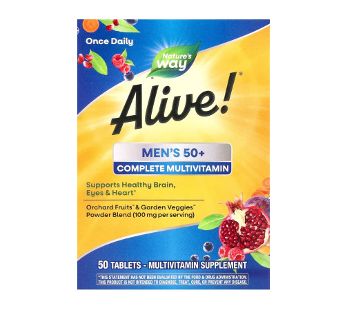 Мультивітаміни для чоловіків 50+ (Men's 50+ Complete Multivitamin) 50 таблеток Мультивітаміни для чоловіків 50+ (Men's 50+ Complete Multivitamin) 50 таблеток