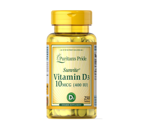 Вітамін Vitamin D3 10мкг (400 IU) - 100 таблеток Вітамін Vitamin D3 10мкг (400 IU) - 100 таблеток