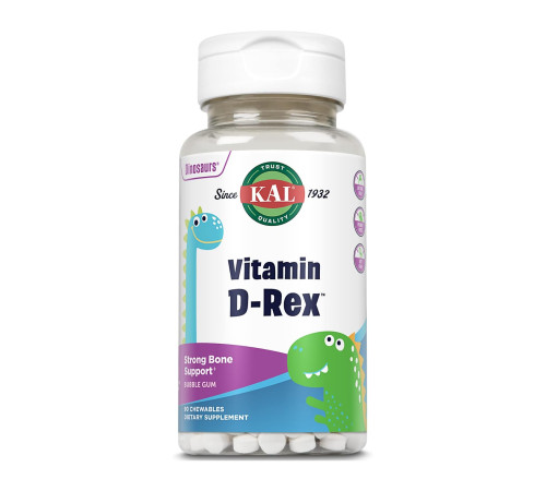 Вітамін Vitamin D-Rex 10мкг - 90 жувальних жуйок Вітамін Vitamin D-Rex 10мкг - 90 жувальних жуйок