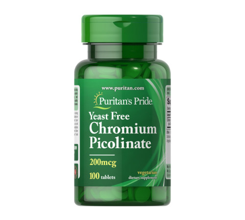 Піколінат хрому Chromium Picolinate 200мкг Yeast Free - 100 таблеток
