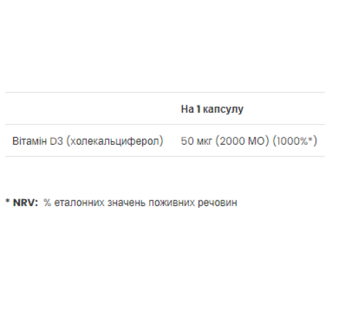 Vitamin D3 2000 IU - 180 softgels Vitamin D3 2000 IU - 180 softgels