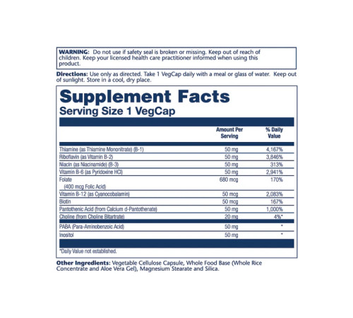 Вітамін Vitamin B-Complex 50 50мг - 100 капсули Вітамін Vitamin B-Complex 50 50мг - 100 капсули