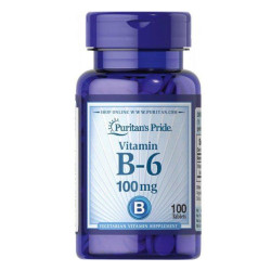 Вітамін Vitamin B-6 (Pyridoxine Hydrochloride) 100мг - 100 таблеток