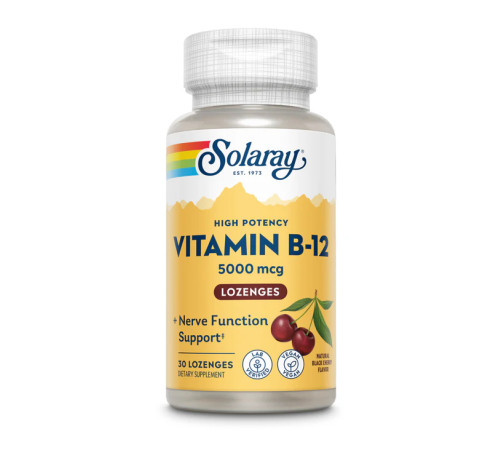 Вітамін Vitamin B-12 5000мкг - 30 таблеток. Натуральна вишня Вітамін Vitamin B-12 5000мкг - 30 таблеток. Натуральна вишня