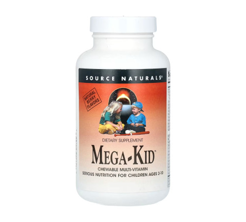 Комплексні вітаміни Mega-Kid™ - 120 Вафельна ягода Комплексні вітаміни Mega-Kid™ - 120 Вафельна ягода