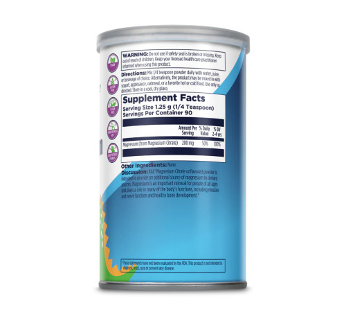 Магній Magnesium Powder 200мг - 4унцій Неароматизований Магній Magnesium Powder 200мг - 4унцій Неароматизований