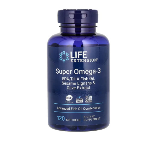 Супер омега Super Omega-3 EPA/DHA Fish Oil Sesame Lignans & Olive Extract - 120 капсул Супер омега Super Omega-3 EPA/DHA Fish Oil Sesame Lignans & Olive Extract - 120 капсул