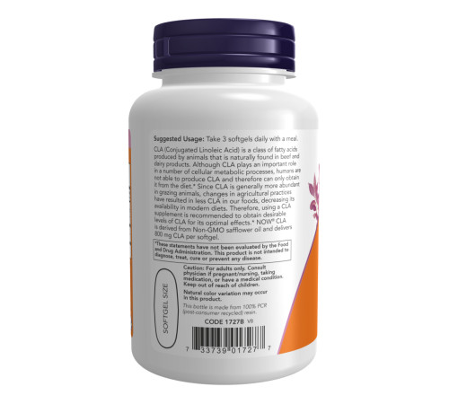 CLA 800mg Now Foods - 180 sgels CLA 800mg Now Foods - 180 sgels