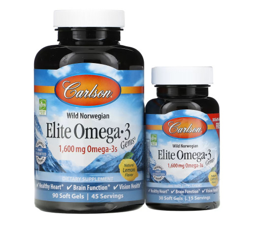 Дієтична добавка Elite Omega-3 Gems - 90+30 softgels Дієтична добавка Elite Omega-3 Gems - 90+30 softgels