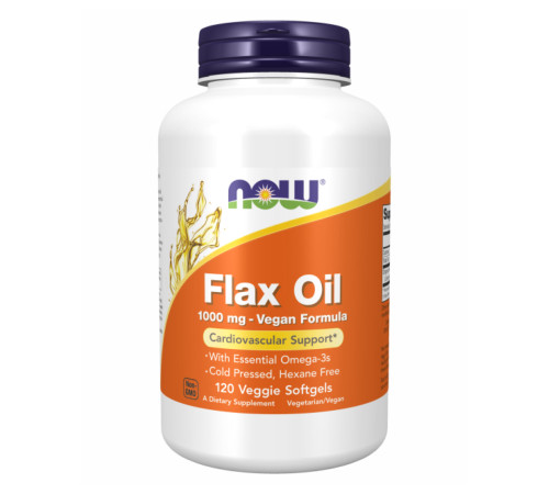 Flax Oil Org Now Foods 1000mg - 120 vgels Flax Oil Org Now Foods 1000mg - 120 vgels
