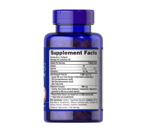 Рибячий жир Omega-3 Fish Oil Plus Cholesterol Support - 60 капсул Рибячий жир Omega-3 Fish Oil Plus Cholesterol Support - 60 капсул