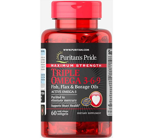 Triple Omega 3-6-9 Maximum Strength - 60 Softgels Triple Omega 3-6-9 Maximum Strength - 60 Softgels