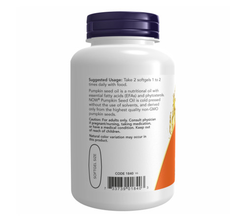 Pumpkin Seed Oil Now Foods 1000mg - 200 sgels Pumpkin Seed Oil Now Foods 1000mg - 200 sgels