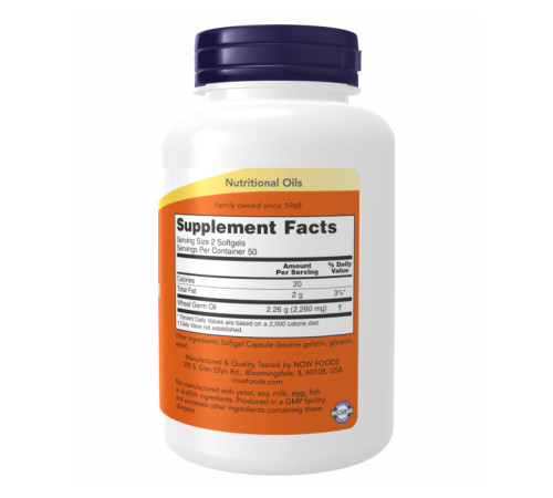 Wheat Germ Oil Now Foods 1130mg - 100 sgels