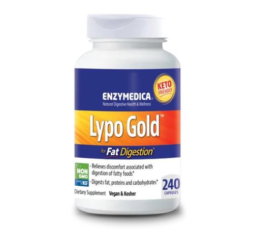 Травні ферменти Enzymedica Lypo Gold - 240 капсул Травні ферменти Enzymedica Lypo Gold - 240 капсул