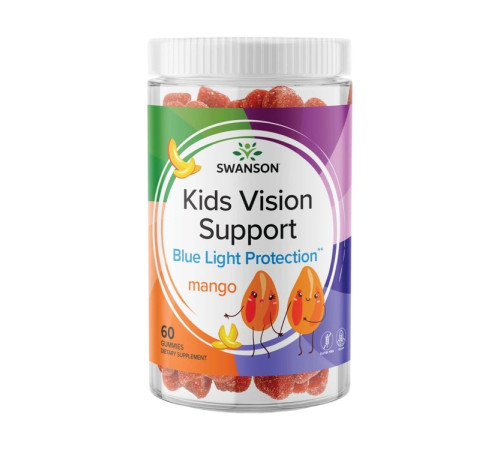 Добавка з грибами шиїтаке - Kids Vision Support 60 жувальних таблеток (Манго) Добавка з грибами шиїтаке - Kids Vision Support 60 жувальних таблеток (Манго)
