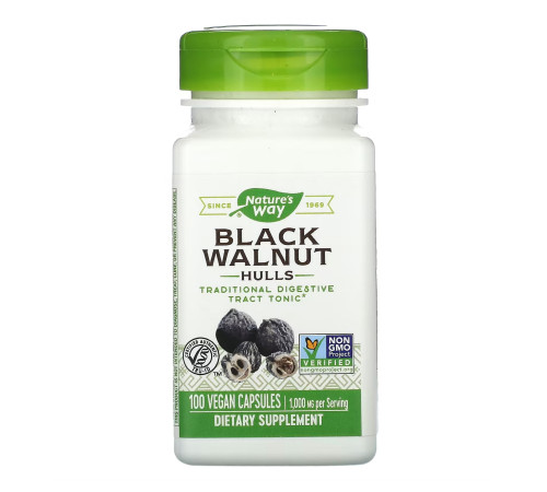 Шкарлупа чорного горіха (Black Walnut Hulls) 100 капсул Шкарлупа чорного горіха (Black Walnut Hulls) 100 капсул