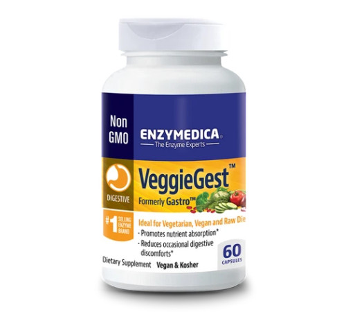 Ферменти для покращення травлення VeggieGest - 60 капсул Ферменти для покращення травлення VeggieGest - 60 капсул