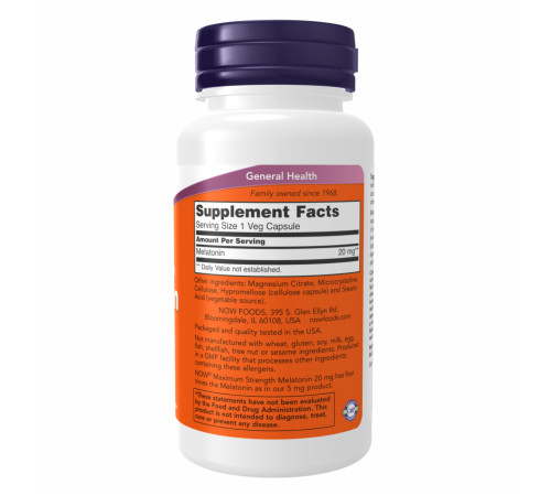 Мелатонін (Melatonin) 20мг - 90 капсул Мелатонін (Melatonin) 20мг - 90 капсул