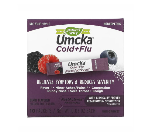 Комплекс проти застуди (Umcka Cold & Flu Berry Fastactv) - 10x.912г Комплекс проти застуди (Umcka Cold & Flu Berry Fastactv) - 10x.912г