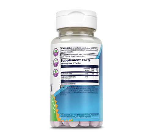 Цинк для детей - Zinc Elderberry 5мг (90 таблеток) Ягода Цинк для детей - Zinc Elderberry 5мг (90 таблеток) Ягода