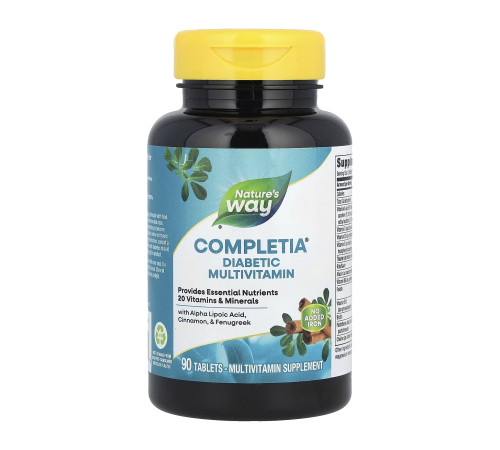 Мультивітаміни для діабетиків - Completia Diabetic (Iron-Free) 90 таблеток Мультивітаміни для діабетиків - Completia Diabetic (Iron-Free) 90 таблеток