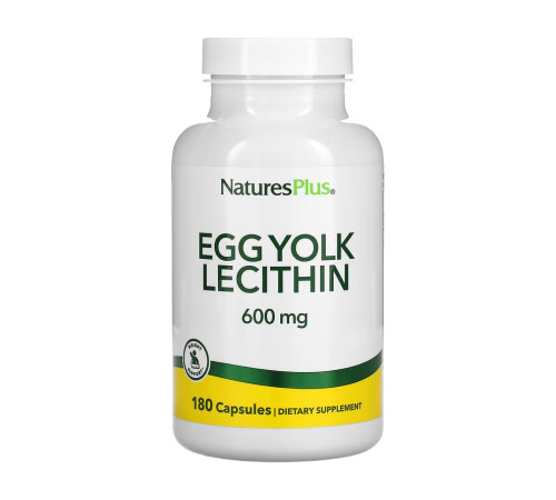 Лецитин яєчного жовтка Egg Yolk Lecithin 600мг - 180 капсул Лецитин яєчного жовтка Egg Yolk Lecithin 600мг - 180 капсул