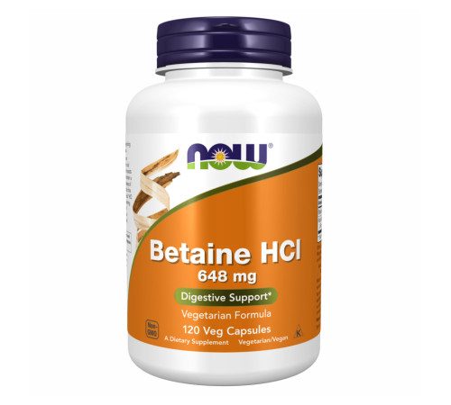Бетаїн гідрохлорид (Betaine HCI 648мг) - 120 капсул Бетаїн гідрохлорид (Betaine HCI 648мг) - 120 капсул