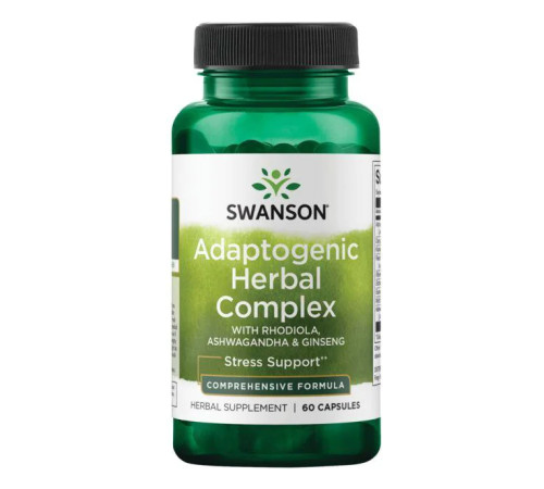 Adaptogenic Herbal Complex (Rhodiola Ashwagandha Ginseng) - 60caps
