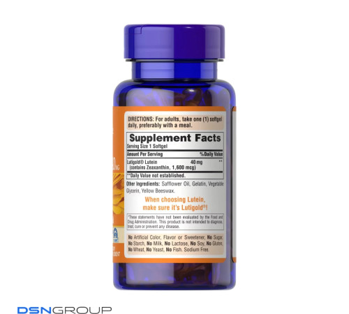 Лютеїн із зеаксантином Lutein 40мг with Zeaxanthin - 60 капсул Лютеїн із зеаксантином Lutein 40мг with Zeaxanthin - 60 капсул