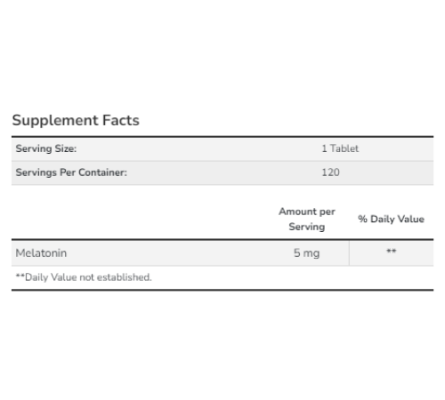 Melatonin Now Foods 5 mg - 120 tabs Melatonin Now Foods 5 mg - 120 tabs