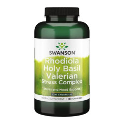 Rhodiola Holy Basil Valerian stress Complex - 180caps